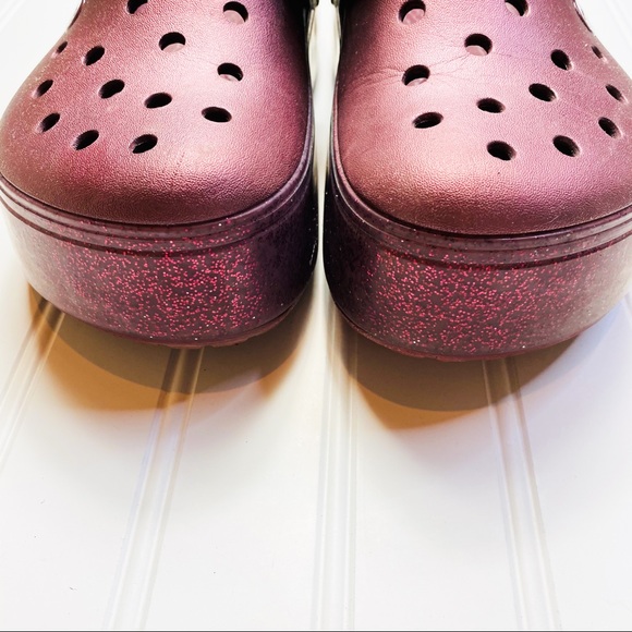 ladies glitter crocs